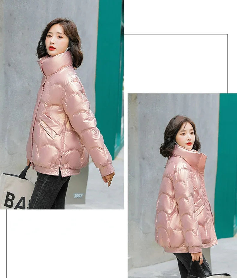 Warm Winter on Sale Down Coats for Women Short Luxury Outdoor Parkas Woman Clothes Youthful Offers Thick Lined 2025 Hot Jackets