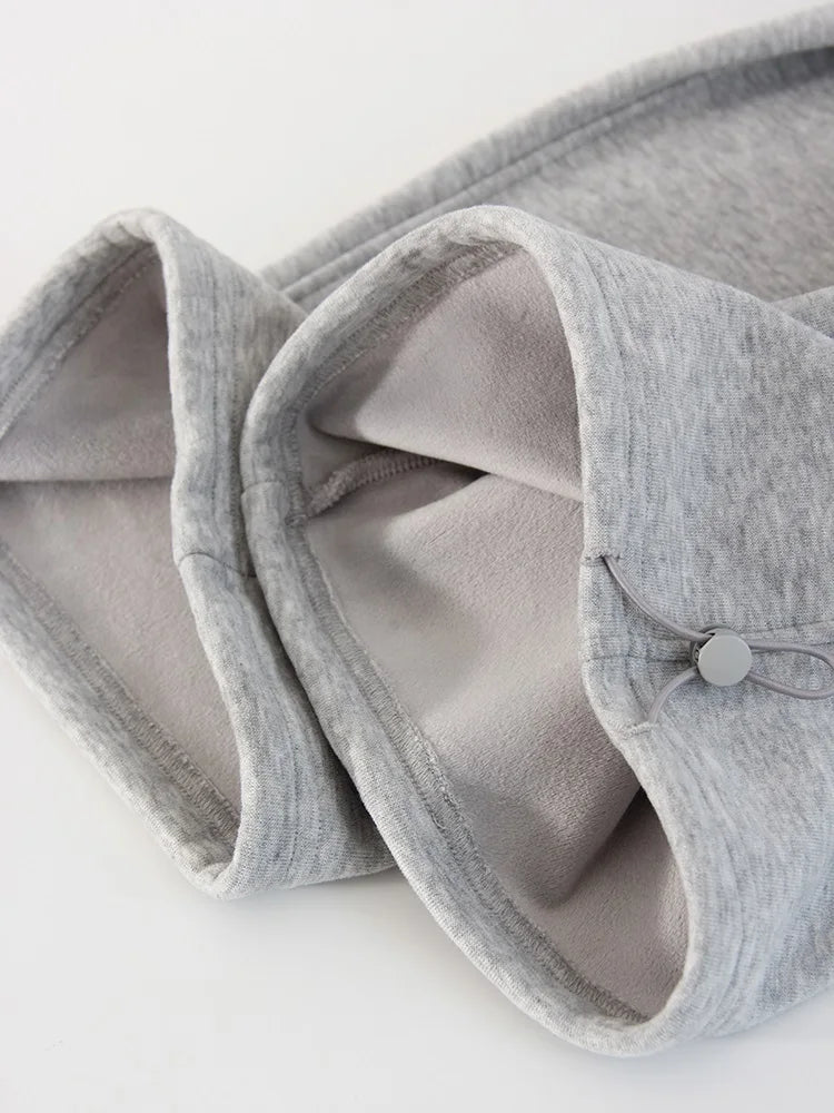 Women Tracksuits Winter Fleece Sweatsuit Brown Warm Crop Zipper Hoodies And Sweatpants Set For Women 2 Piece Velvet Pants Sets