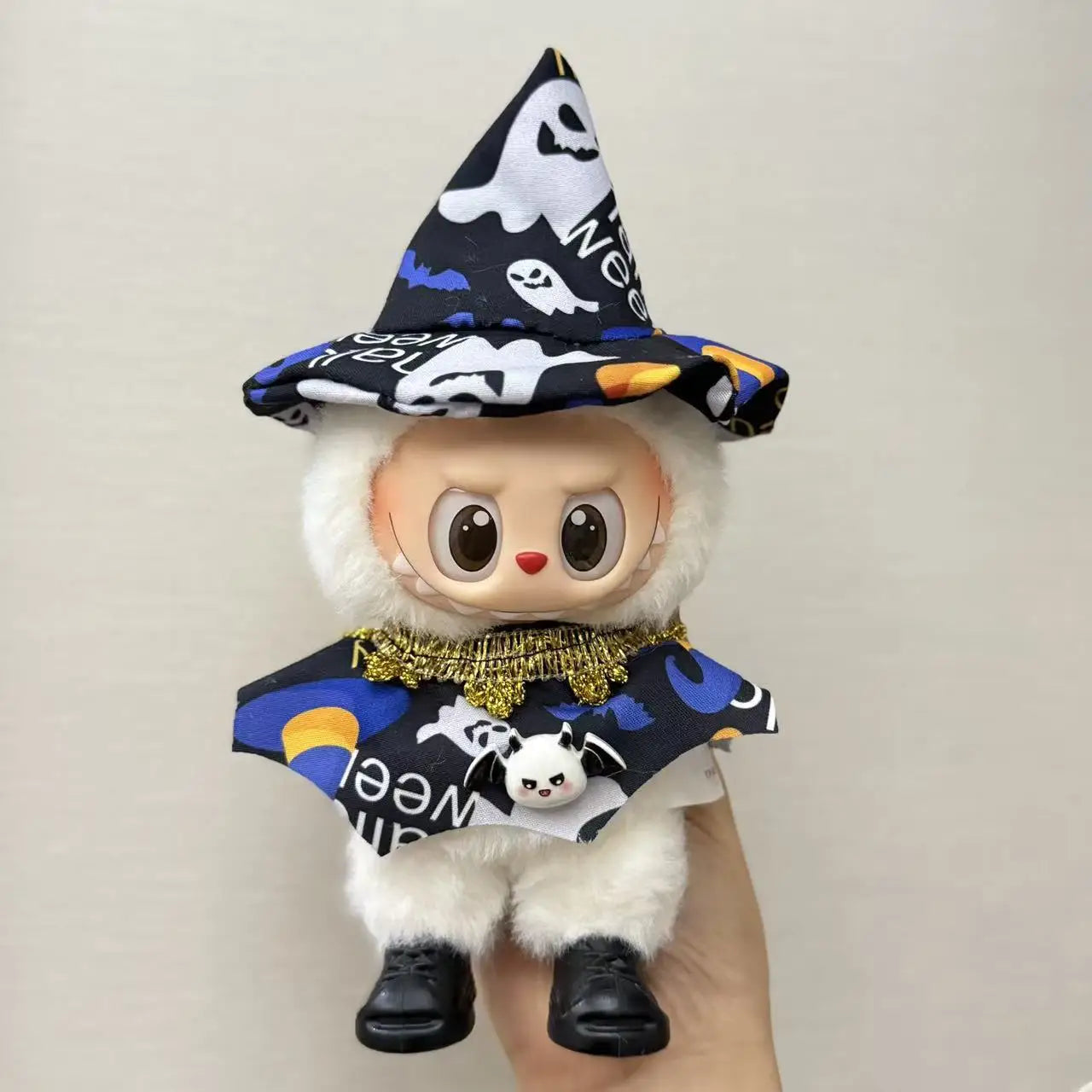 Only Clothing for Labubu Halloween Magical Witch Doll Costume Standing Posture 17cm Vinyl Doll Changing Doll Accessories Gift