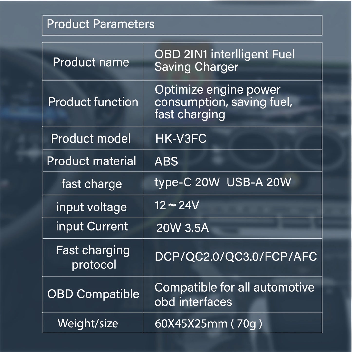 SXT- obdiicats OBD 2IN1 With Fast Charger For Benzine&Diesel Cars Increase Power Upgraded From HK-V3 Fuel Saving Chip Tuning Box