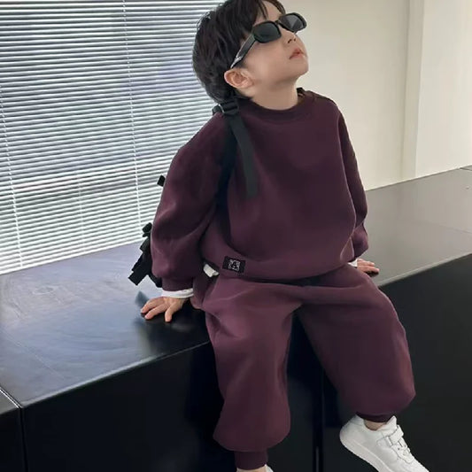 Boys Sportwear Sets Spring Autumn Kids Sweatshirt+Pants 2Pcs Suit Teen Casual Pullover Outfits Children Clothing 2-12 Years