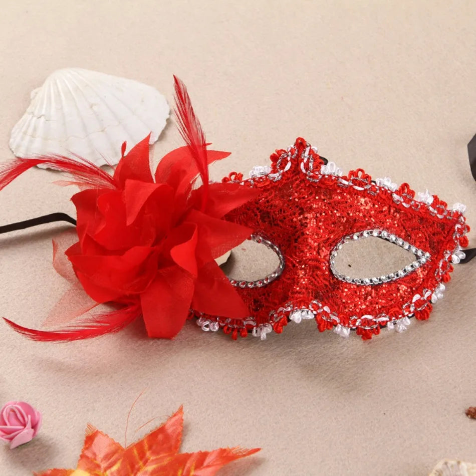 Wedding Masquerade Masks Halloween Makeup Lace Venetian Black Costume Party Vintage Lady Eye Mask Cosplay Fancy Party Dress