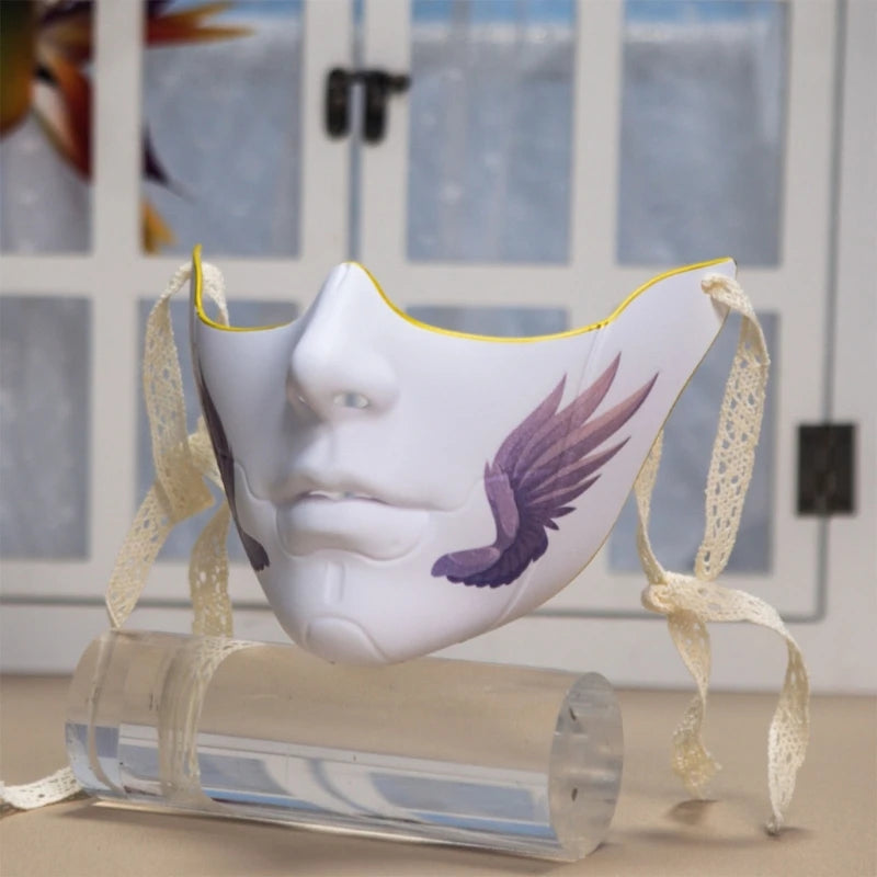 8 Styles Masquerade Beauty Mask Halloween Costume Accessories Women Aesthetics Mask Party Cosplay Prop Half Face Cover for Adult