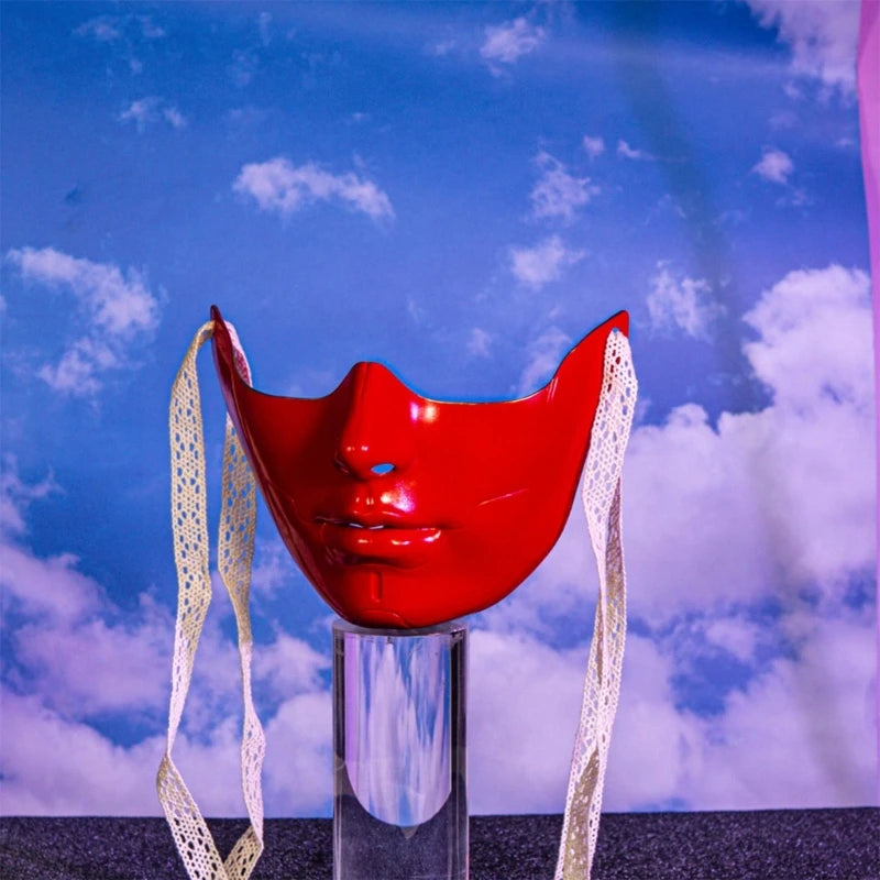 8 Styles Masquerade Beauty Mask Halloween Costume Accessories Women Aesthetics Mask Party Cosplay Prop Half Face Cover for Adult