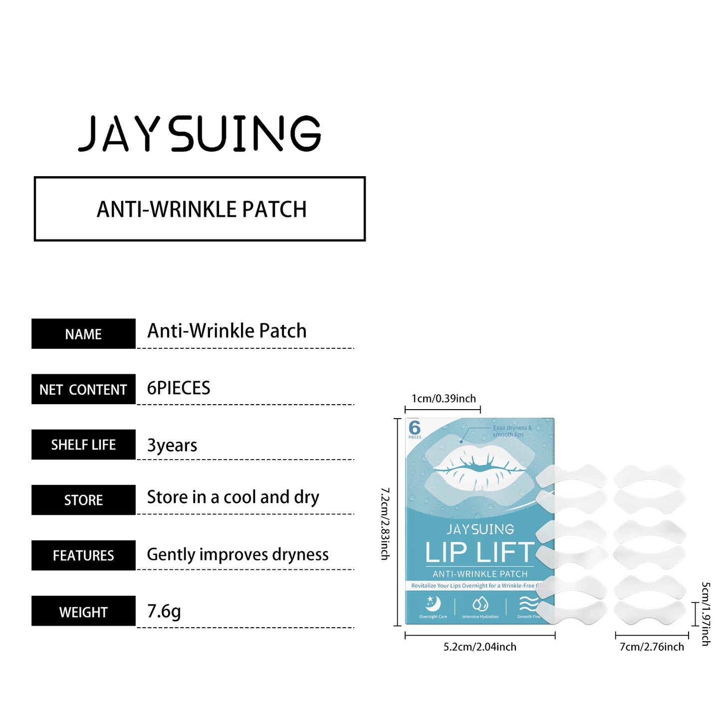 Anti Wrinkle Stickers for Lip Moisturizes Smooth Lifting Skin Fade Fine Lines Enhance Elasticity Improve Sagging Smile Lip Patch