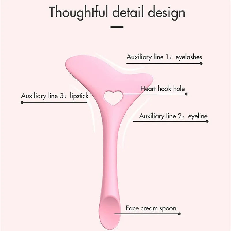 Multi-functional Eyeliner Stencil Wing Tips Silicone Eyeliner Aid Drawing Lipstick Wearing Aid Reusable Makeup Tools