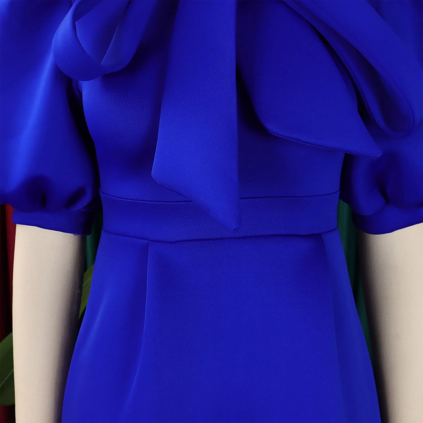 Elegant Party Dresses for Woman 2024 Luxury Bow Collar Short Sleeve High Waisted A Line Pleated Ankle Length Birthday Party Robe