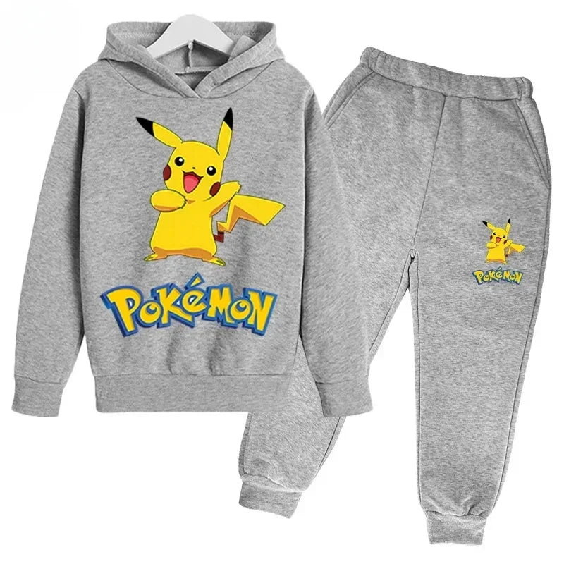 New Brand Cartoon Printed Sport Sweatshirt+Pants 2pcs Set Spring Autumn Kids Boy Girl Clothing Casual Hoodie Teen Sportsuit