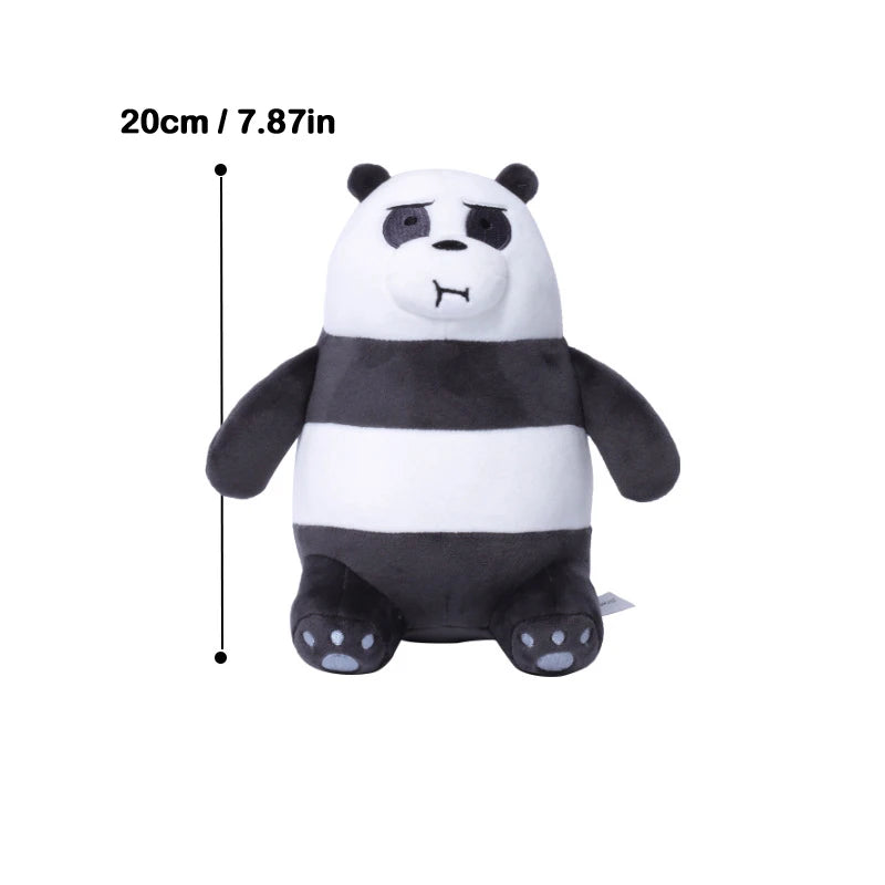 We Bare Bears Plush Toy Sitting vs Standing Grizzly Panda IceBear Cartoon Stuffed Animal Toys Doll For Kid Gift