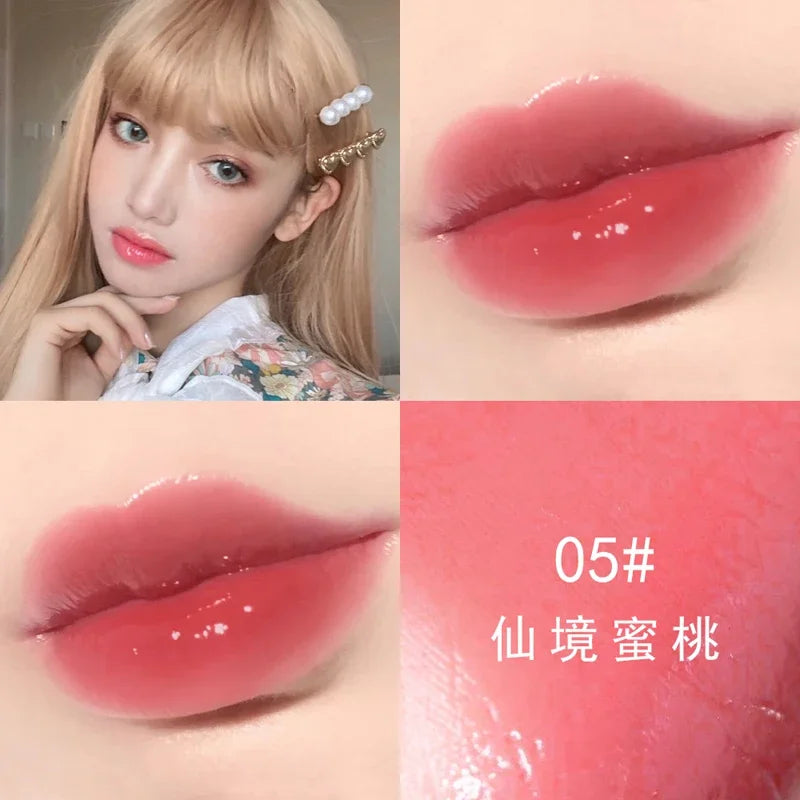 Glitter Moisturizing Mirror Lip Gloss Lasting Non-stick Cup Liquid Lipstick Red Nude Sexy Lip Tint Women Lips Makeup Cosmetics