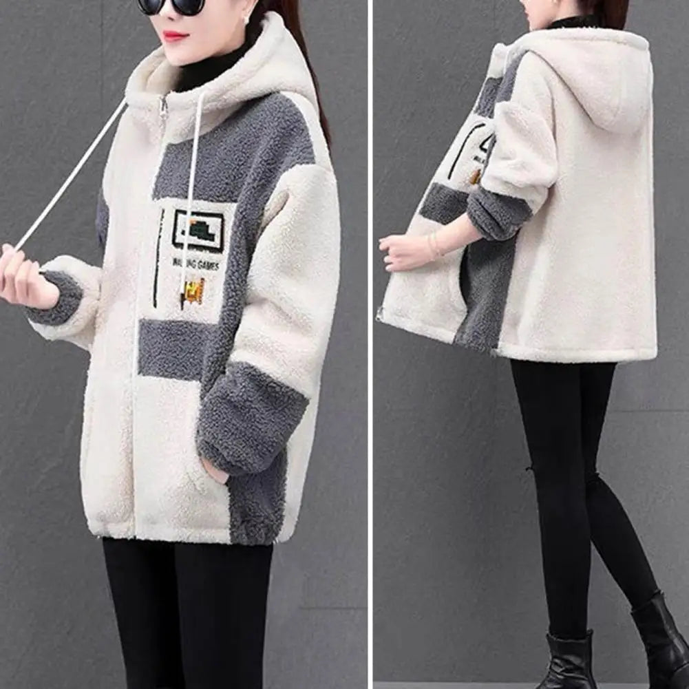 Winter Fashion Women's Coat New Casual Hooded Zipper Ladies Clothes Autumn Women Fleece Jacket Ladies Coats Куртка Женская