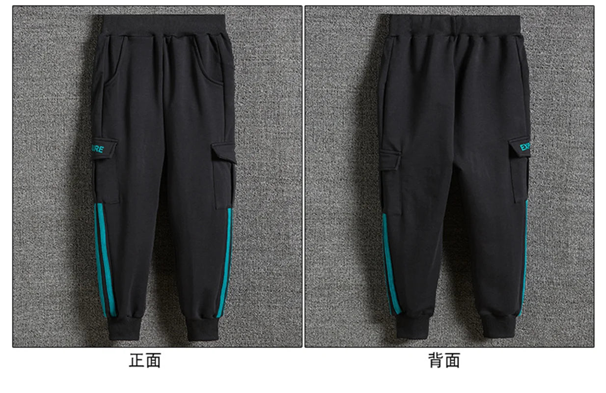 Boys Suit Sweatshirts +Pants Cotton 2Pcs/Sets 2023 Luxury Spring Autumn Thicken Sports Sets Kid Breathable Children Clothing