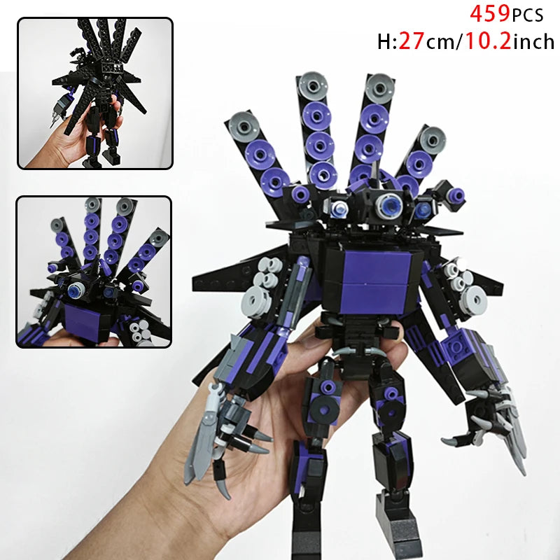 New Skibidi Toilete Building Block Titan Clock Man 2.0 TVman Speakerman Drill Man Bricks Model Toys for Kid Birthday Easter Gift