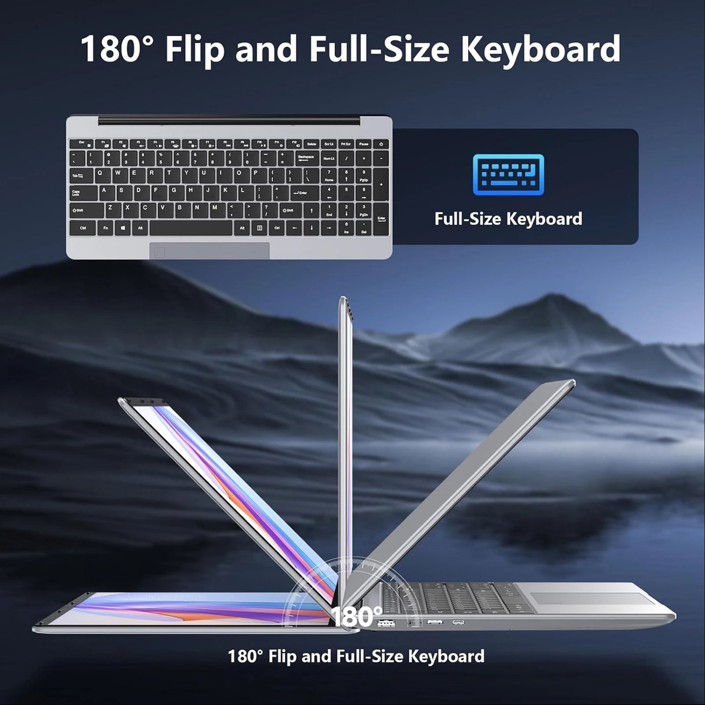 2025 NEW 15.6" Portable Laptop Intel N95 32GB DDR4 2TB SSD 7500mAh Windows11 Office Notebook Pc Gamer with Backlit Fingerprint