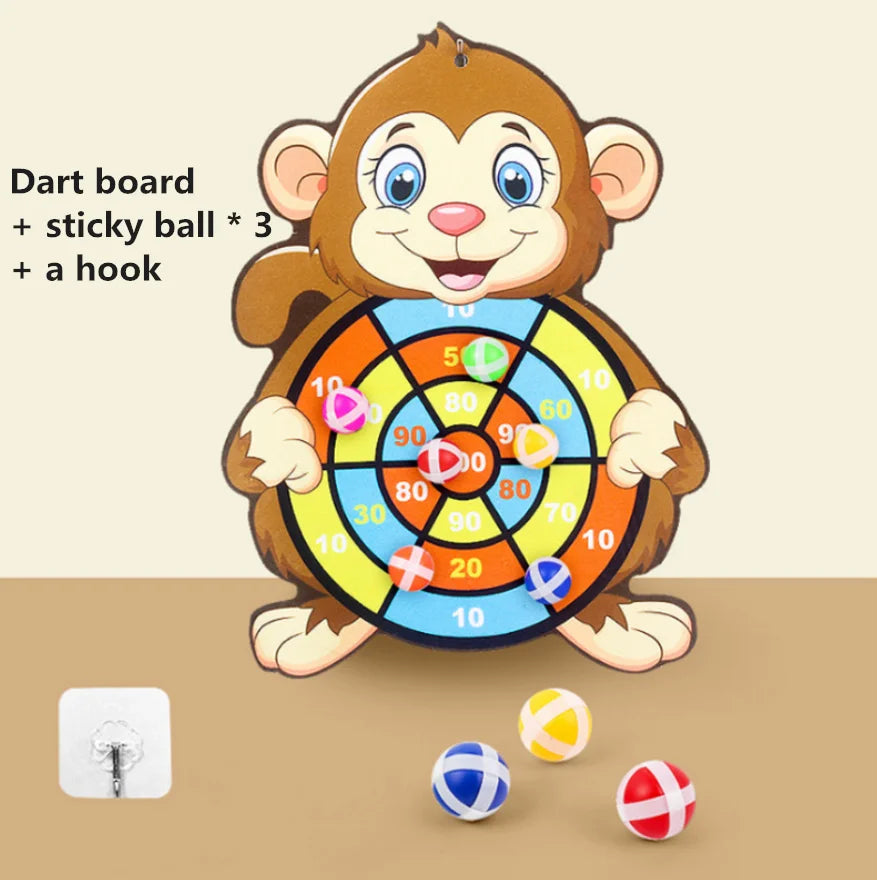 Sticky Ball Dart Board Baby Sports Game Toys For Children Outdoor Party Toys Target Sticky Ball Throw Educational Board Games