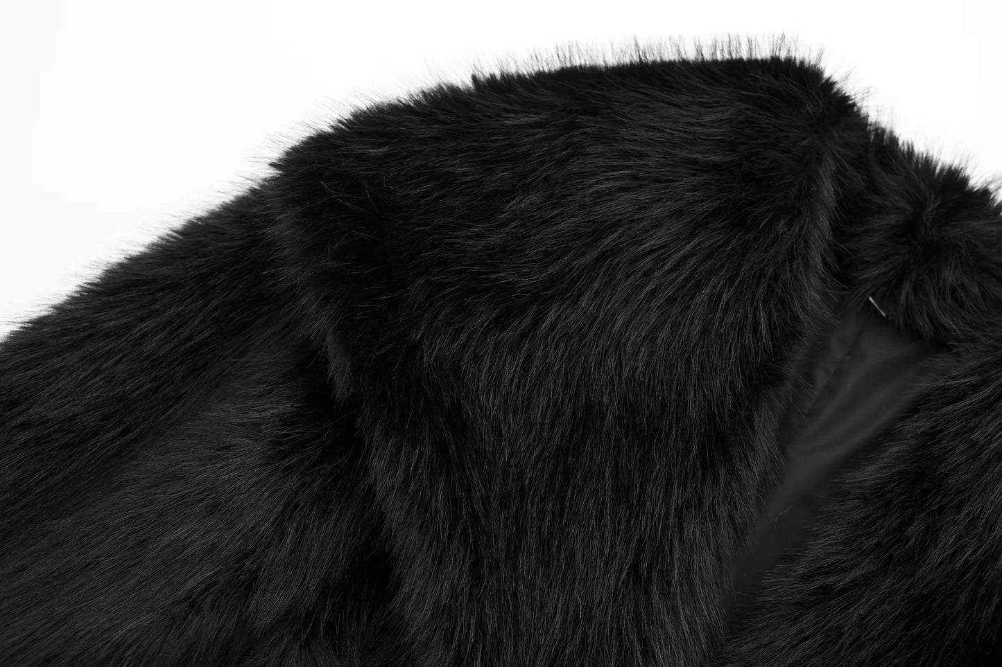 HH 2025 Winter Coats For Women Fashion New Faux Fur Long Sleeves Loose Coat Female Versatile High Street Women's Cardigan