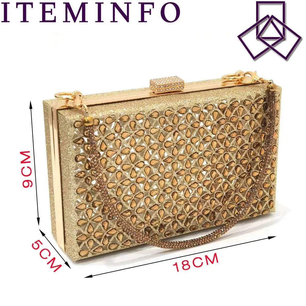 Ladies Italian High Heel and Bag Set Golden Color Italian Shoe with Matching Bag Set 2024 Nigerian Shoes and Bag Set for Party