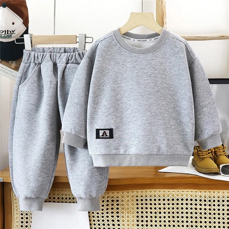 Boys Sportwear Sets Spring Autumn Kids Sweatshirt+Pants 2Pcs Suit Teen Casual Pullover Outfits Children Clothing 2-12 Years