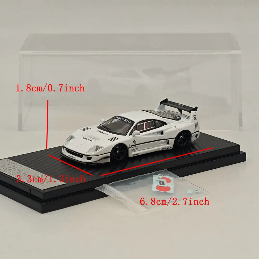 LBWK Liberty Walk F40 1/64 STREET WARRIOR Diecast Car - Slammed Low Rider Limited Edition, Alloy Model for Adults & Collectors