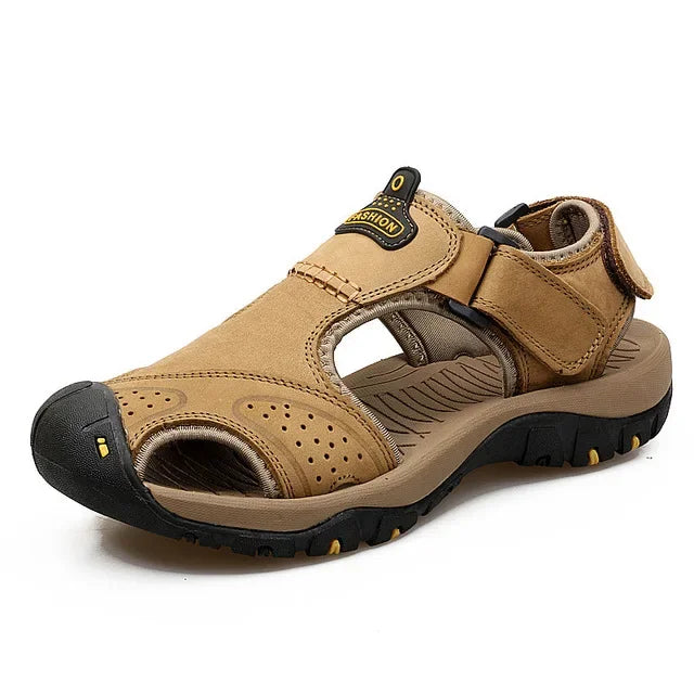 Leather Men Sandals Summer Shoes 2023 New Plus Size Mens Sandals Fashion Casual Outdoor Beach Slippers Breathable Wading Shoes
