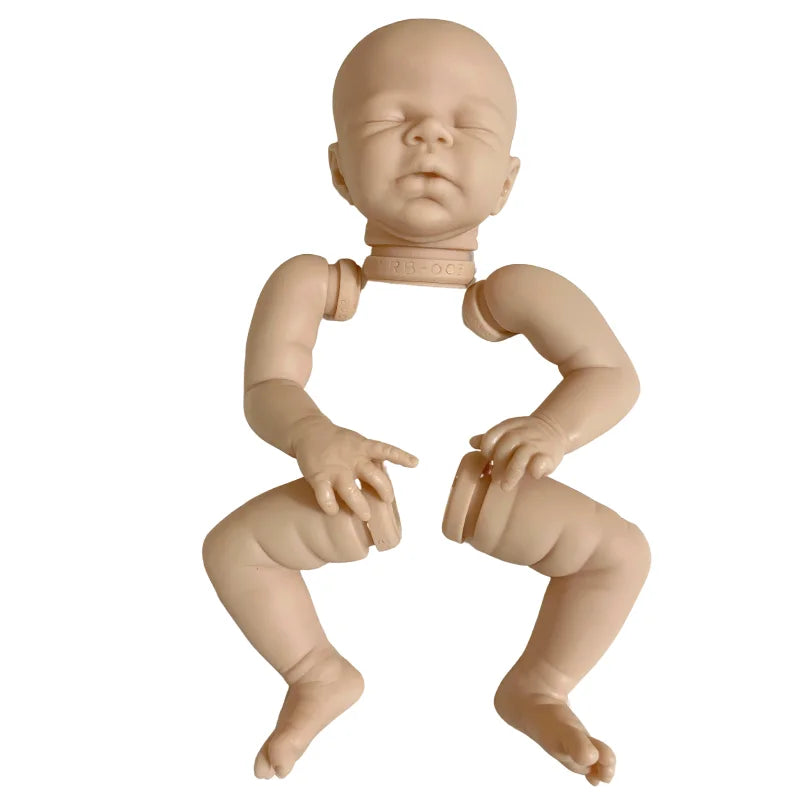 MRB 16 Inch Unpainted Reborn Vinyl Doll Kit Zendric Blank Doll Parts Lifelike Mold Premature Baby Size Cloth Body Included