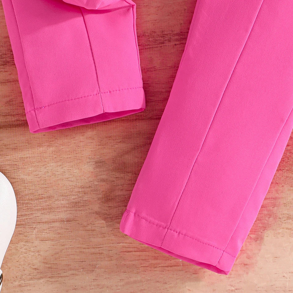 Children Clothing Stylish Girls Kids Autumn Winter Long Sleeve Bow-Tie Mesh-Sleeved Suit Pant Set Everyday Wear Children Sets