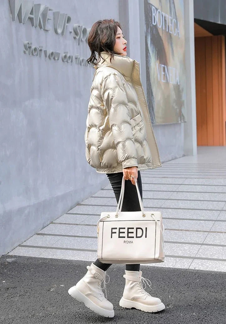 Warm Winter on Sale Down Coats for Women Short Luxury Outdoor Parkas Woman Clothes Youthful Offers Thick Lined 2025 Hot Jackets