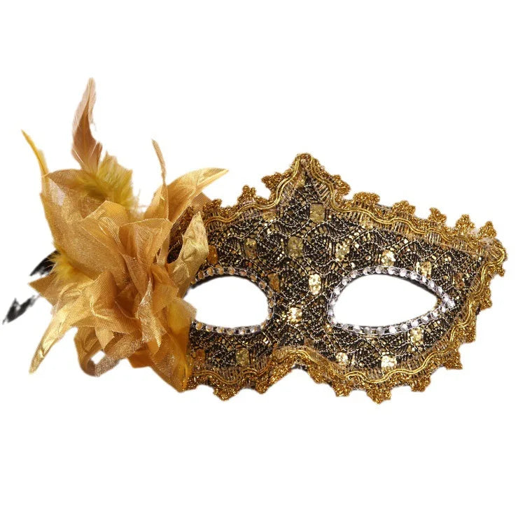 Wedding Masquerade Masks Halloween Makeup Lace Venetian Black Costume Party Vintage Lady Eye Mask Cosplay Fancy Party Dress