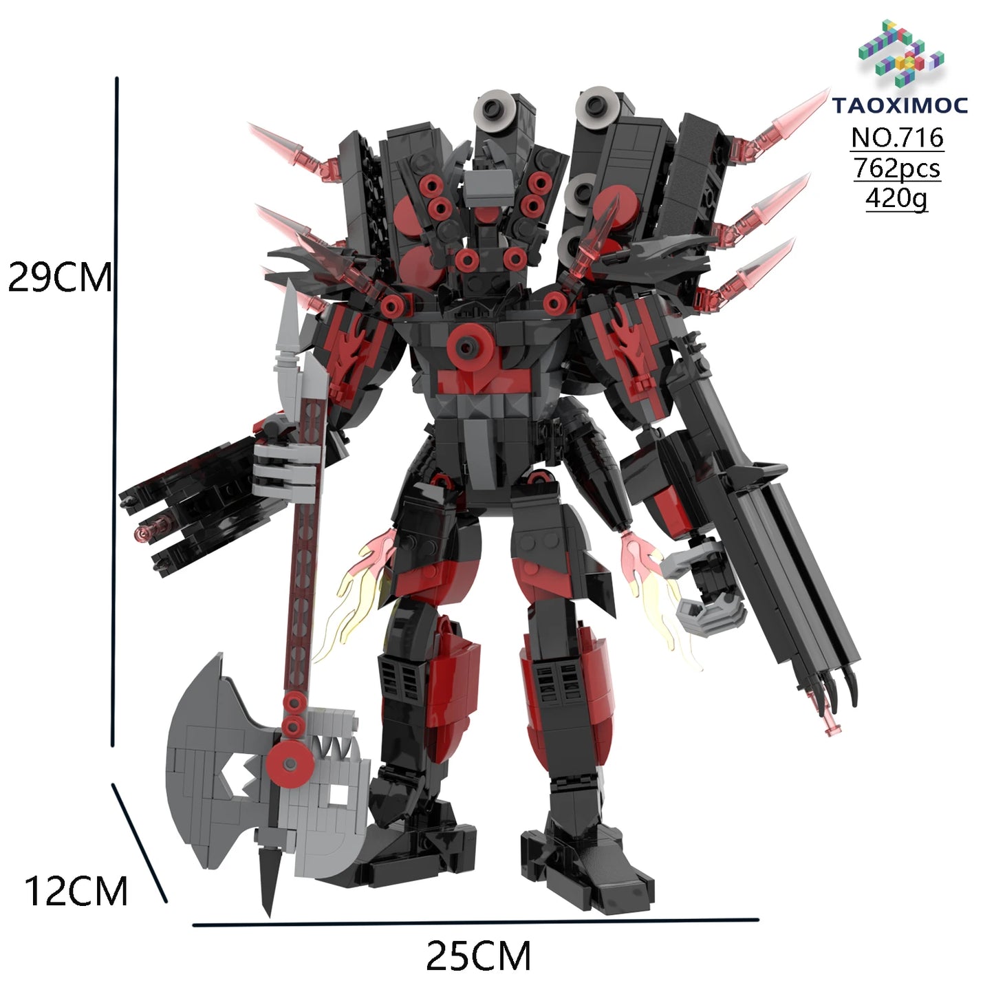 New Skibidi Toilete Building Block Titan Clock Man 2.0 TVman Speakerman Drill Man Bricks Model Toys for Kid Birthday Easter Gift