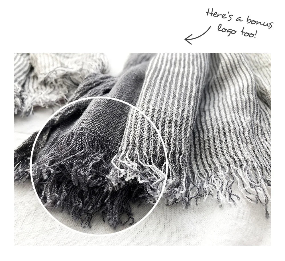 Cotton Linen Striped Scarf for Men Autumn Winter Men's Scarves Soft Warm Neckerchief Male Accessories Bufandas Shawls