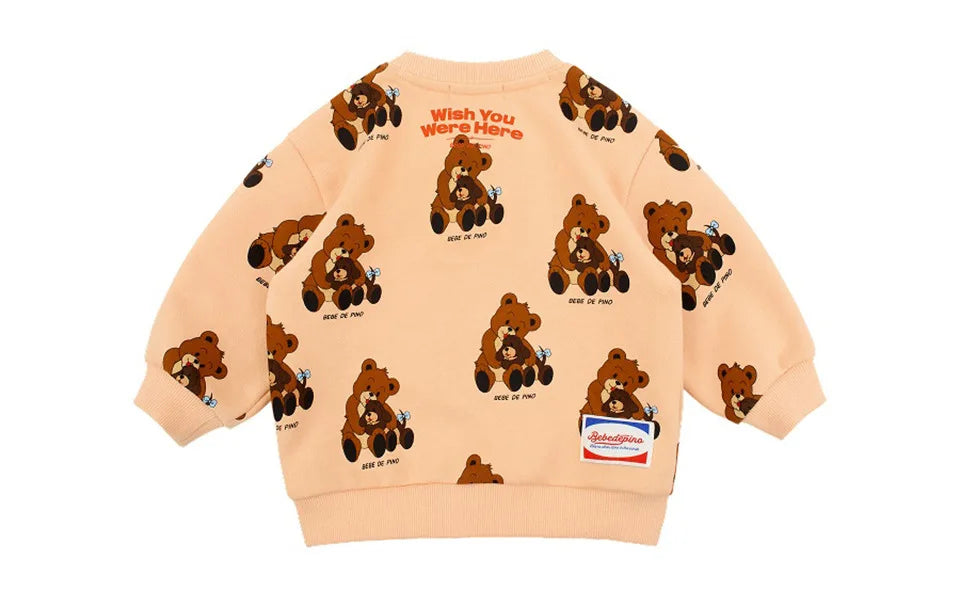 Autumn Kids Clothes Baby Girls hooded Jackets Cotton Sweatshirts Pants Sets Baby Boys Cartoon Coats Pullover Top Trousers Suits