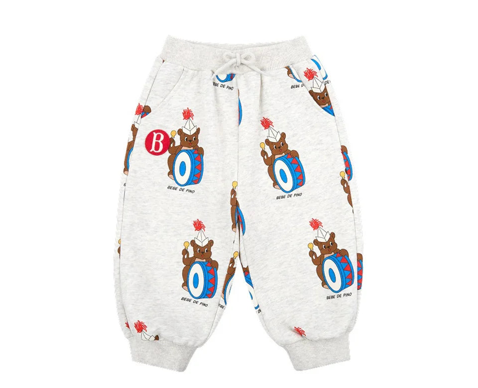 Autumn Kids Clothes Baby Girls hooded Jackets Cotton Sweatshirts Pants Sets Baby Boys Cartoon Coats Pullover Top Trousers Suits