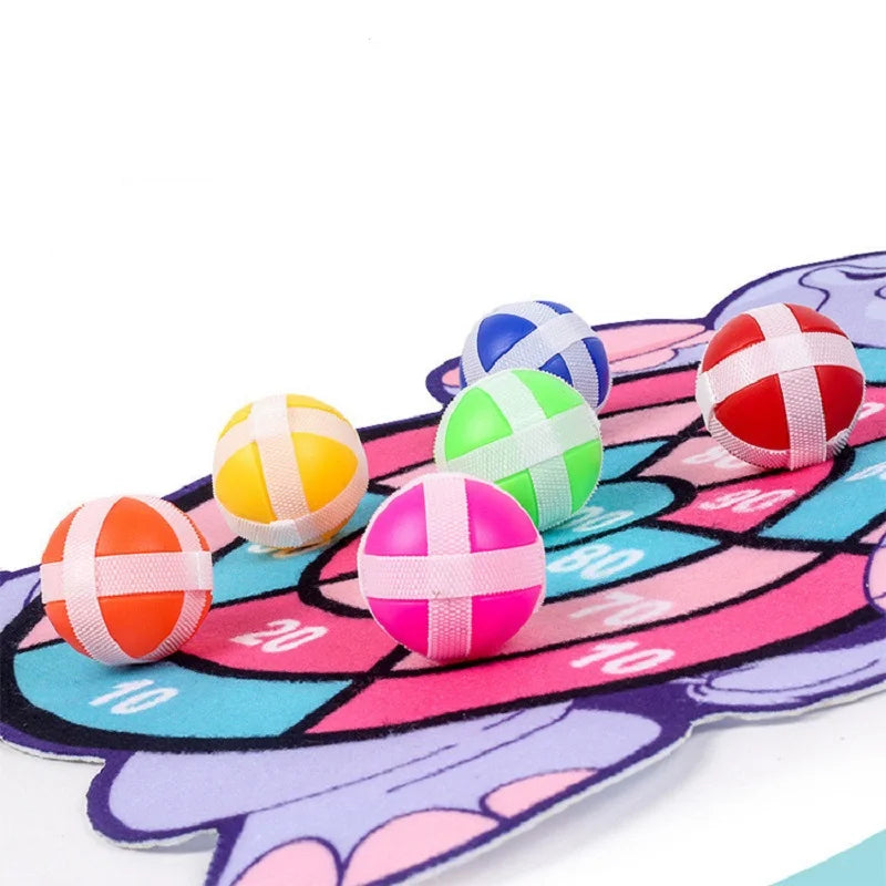 Sticky Ball Dart Board Baby Sports Game Toys For Children Outdoor Party Toys Target Sticky Ball Throw Educational Board Games