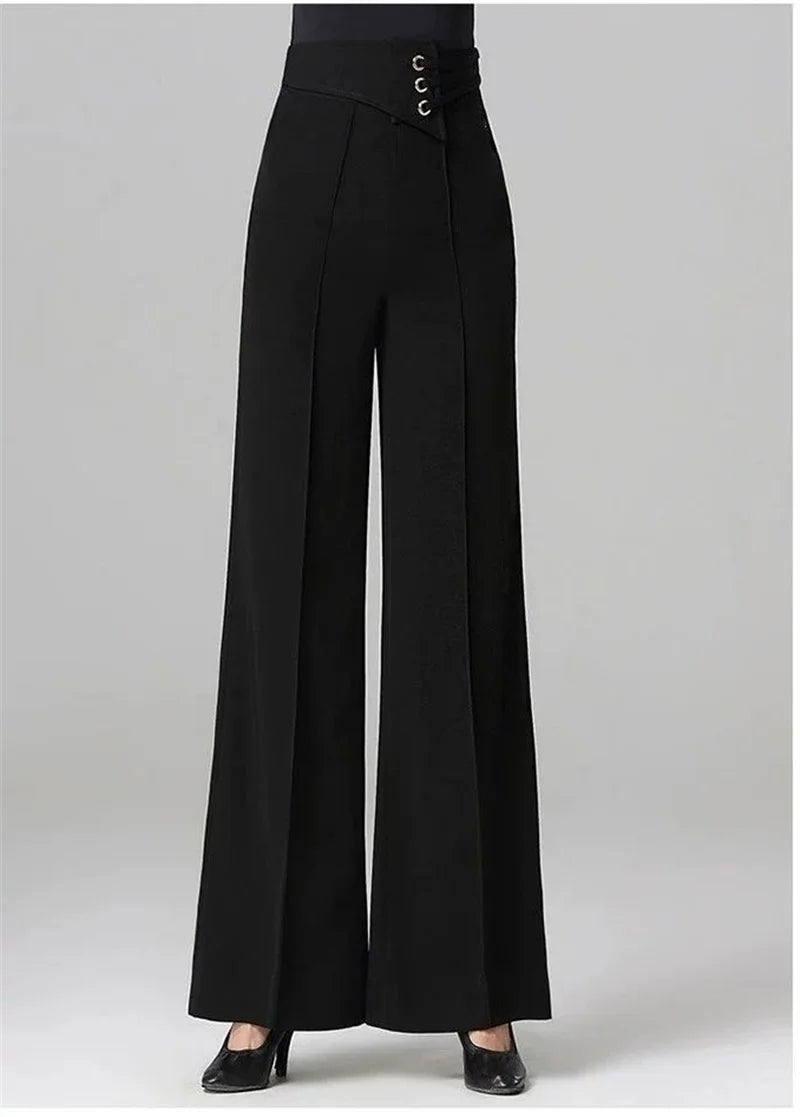 Spring/Summer Women's Trousers New Fashion High Waist Wide Leg Pants Female Casual Straight Leg Pants Lady Dancing Pants