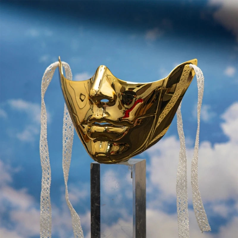 8 Styles Masquerade Beauty Mask Halloween Costume Accessories Women Aesthetics Mask Party Cosplay Prop Half Face Cover for Adult