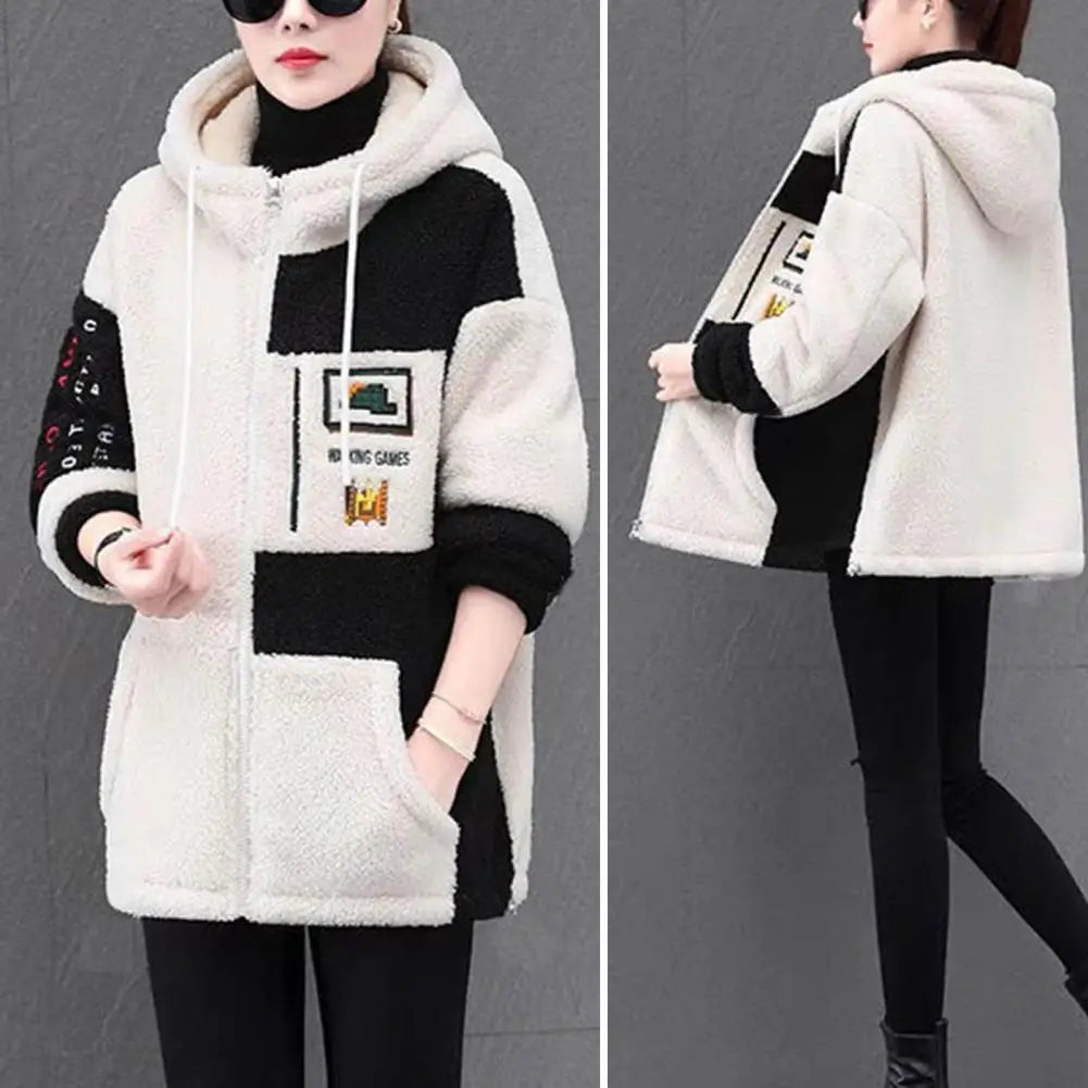 Winter Fashion Women's Coat New Casual Hooded Zipper Ladies Clothes Autumn Women Fleece Jacket Ladies Coats Куртка Женская