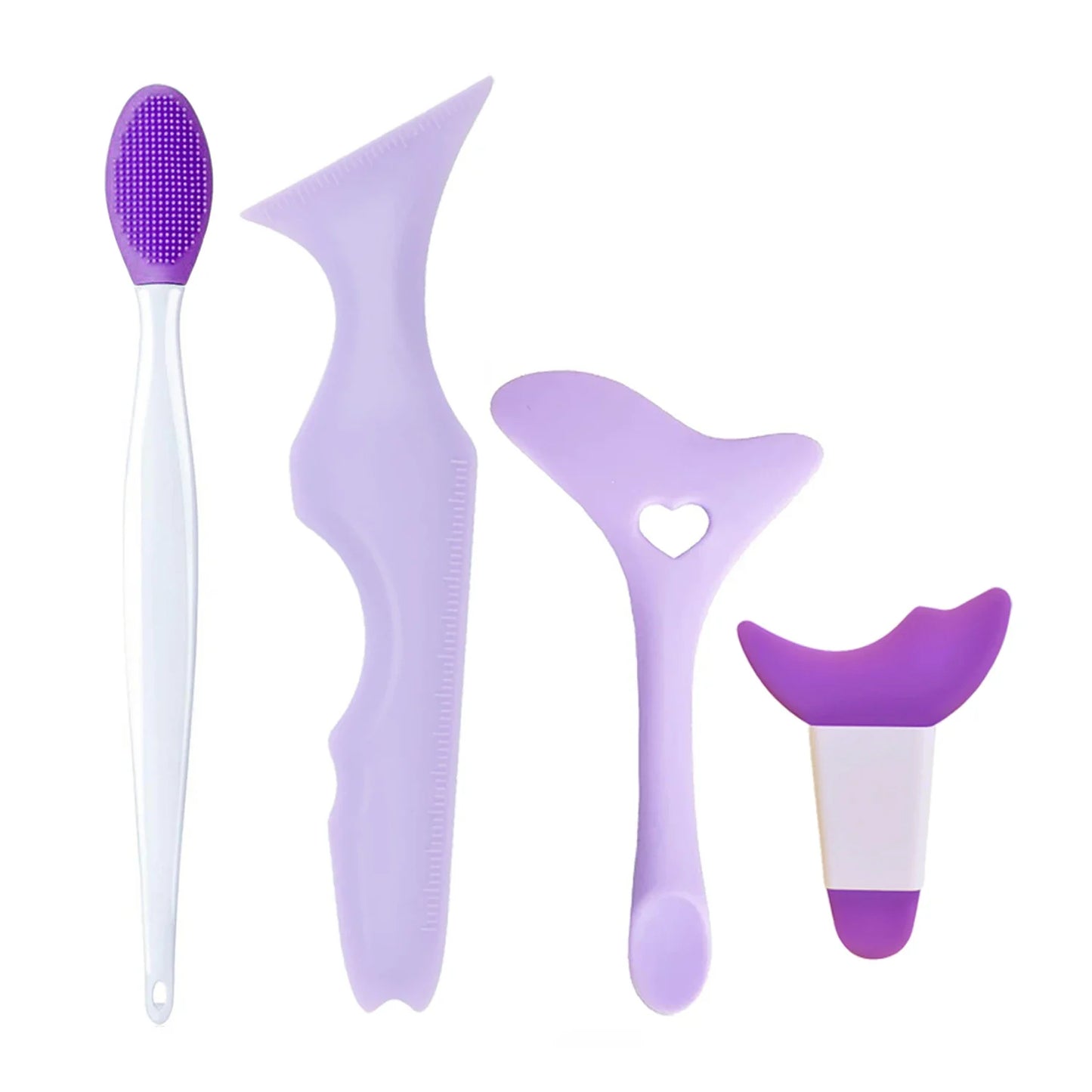 Wholesale 4PCS Eyeliner Stencils Set Reusable Silicone Eyeliner Tool Lash Guard Eye Lips Makeup Tool for Women  eyeliner stencil