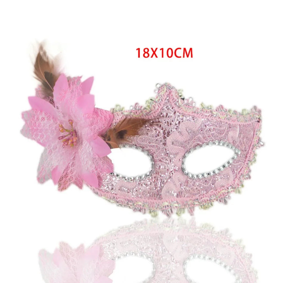 Wedding Masquerade Masks Halloween Makeup Lace Venetian Black Costume Party Vintage Lady Eye Mask Cosplay Fancy Party Dress