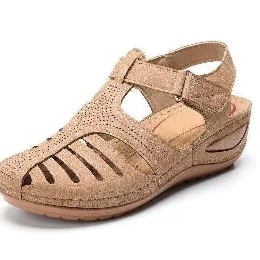 Women's Adjustable Strap Summer Sandals - Breathable Open-Toe Casual Shoes with Cushioned Sole & Low-Profile Design