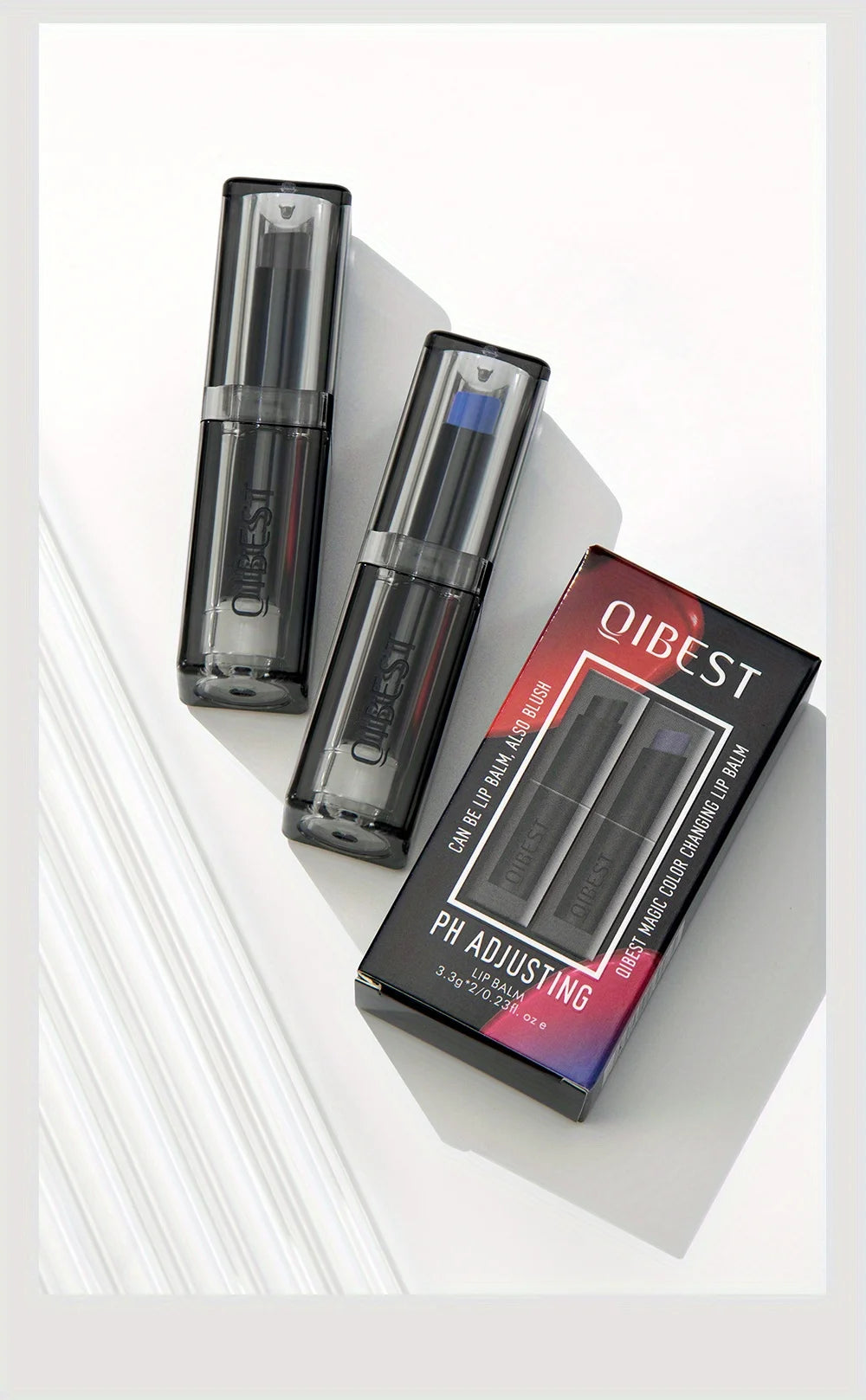 2Pcs/Set Magic Color Shift，Self-Adjusting Lipstick for Effortlessly Vibrant Lips, Color Change Lip Blam