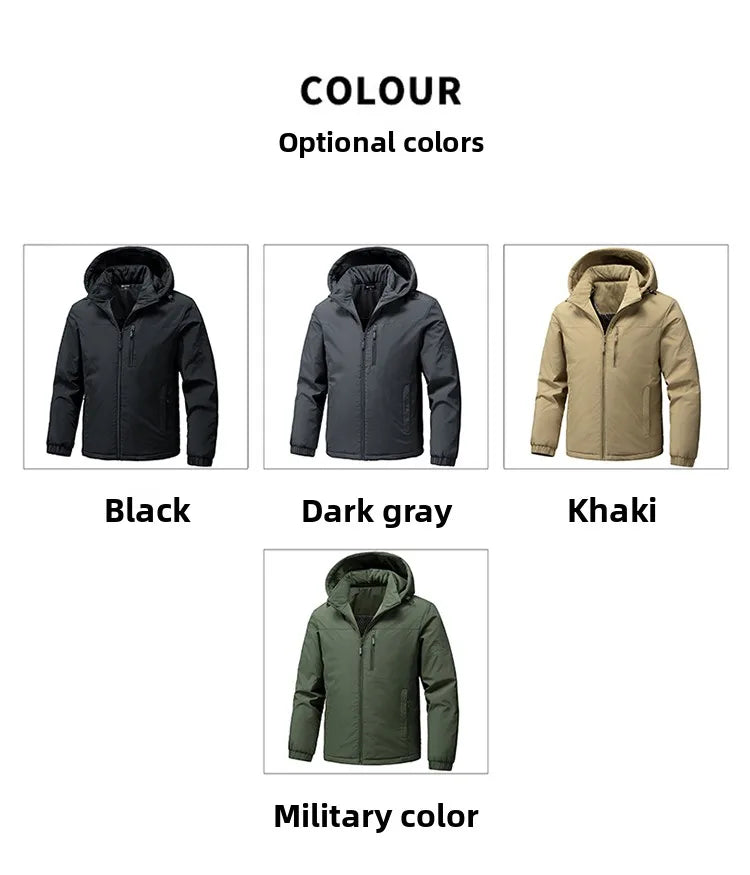 Winter Padded Workwear Jacket Men New Hot Cotton Puffer Jackets Men's Hooded Jacket Men's Cotton Parkas Men's Autumn Winter Coat