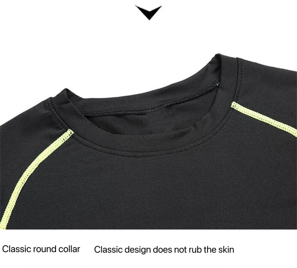 1 Set Boy Autumn Winter Quick Drying Tights Clothe Youth Kid Leggings Shirt Long Sleeve Basketball Football Sport Fitness Suit