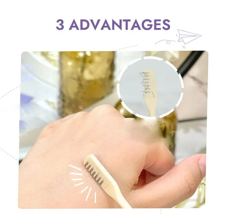 GECOMO Comb Nose Hair Trimmer Nose Hair Scraper Clean Nose Hair Trimmer Shaving Scissors Two Packs