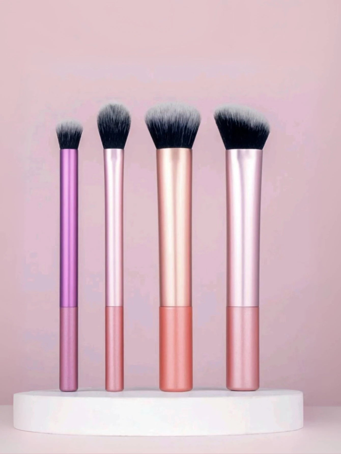 4 Makeup Brushes, Long Tube Makeup Brush Set, Multi-Color Makeup Brushes, Beauty Tools, Foundation Brush, Loose Powder Brush, Highlight Brush, Contour Brush, Eye Shadow Brush, Eye Makeup Brush, Concealer Brush, Blush Brush