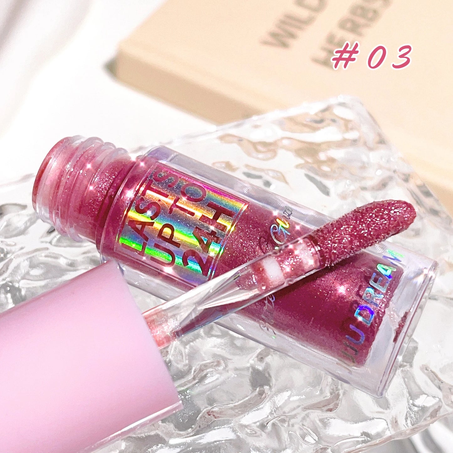 Sparkling Gloss Lip Balm – Water-Gloss Mirror Finish, Moisturizing, Hydrating, Non-Sticky, Cup-Proof, Plump Lips