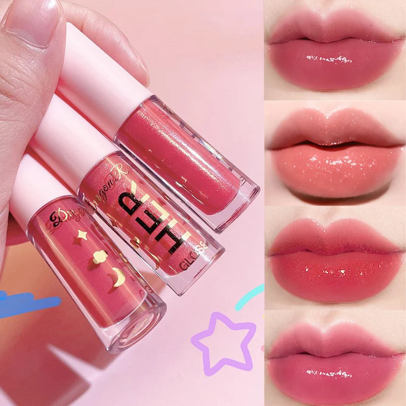 Glitter Moisturizing Mirror Lip Gloss Lasting Non-stick Cup Liquid Lipstick Red Nude Sexy Lip Tint Women Lips Makeup Cosmetics