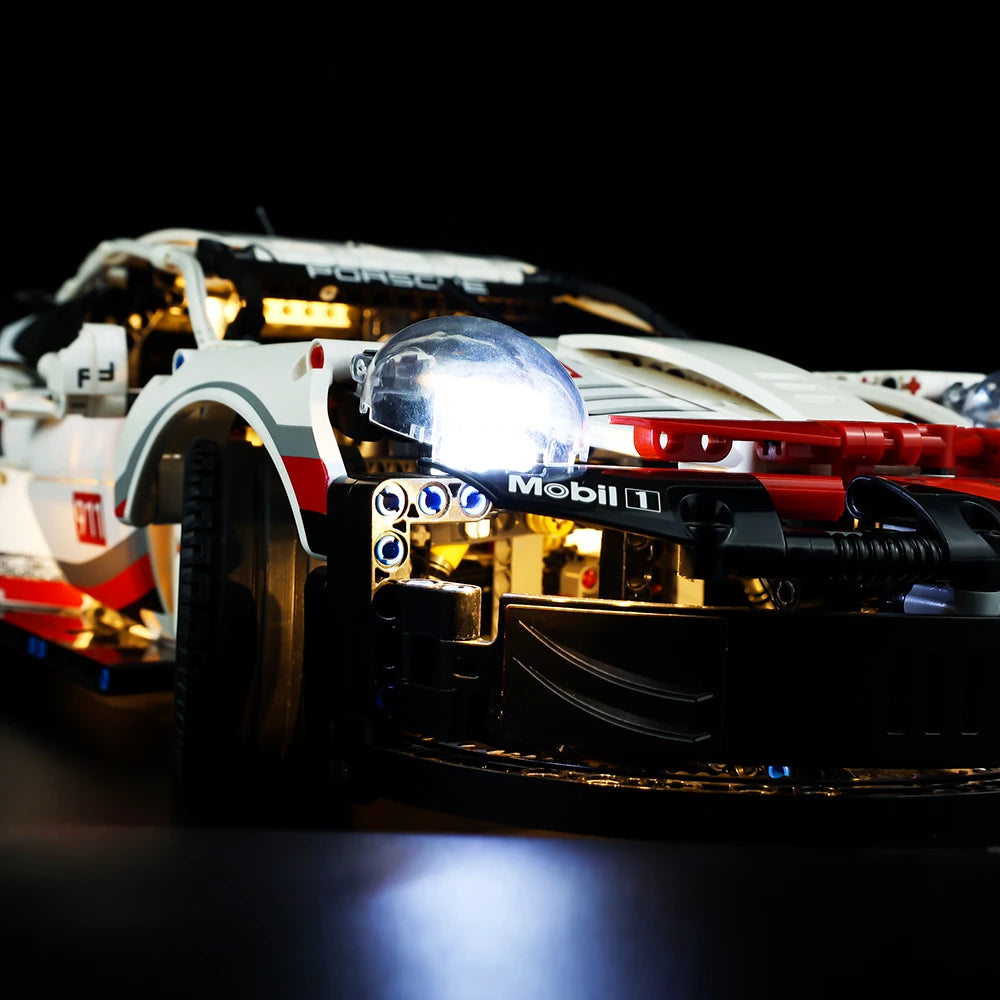 Led Light Kit For 42096 White Super Racing Car DIY Toys Set (Not Included Building Blocks)