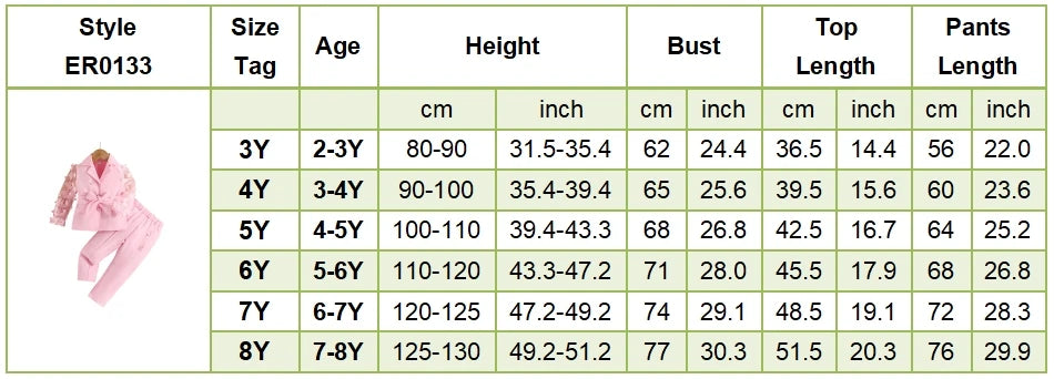 Children Clothing Stylish Girls Kids Autumn Winter Long Sleeve Bow-Tie Mesh-Sleeved Suit Pant Set Everyday Wear Children Sets