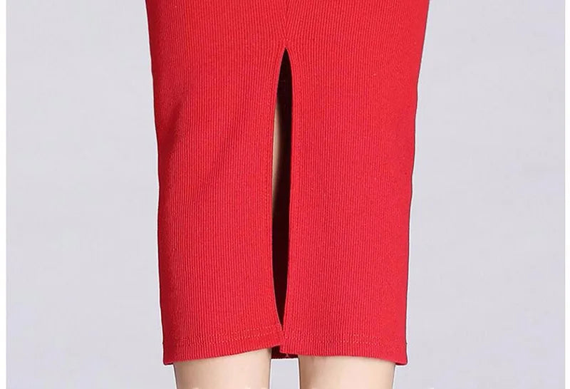 2024 Spring Autumn Long Pencil Skirts Women Sexy Slim Package Hip Maxi Skirt Lady Winter Sexy Chic Wool Rib Knit midi Skirt Saia