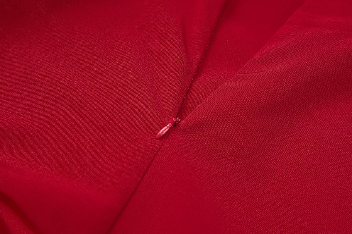 Dulzura O-Neck Sleeveless Zipper A-Line Midi Dress Solid Sexy Elegant Casual Outfit Party Club Streetwear Autumn Winter